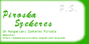 piroska szekeres business card